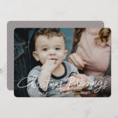 Weihnachts-Segnungen Hand geschrieben Religiös Feiertagskarte (Vorne/Hinten)