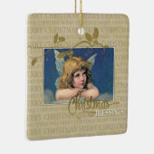 Weihnachts-Segnungen Kleiner Engel Keramikornament (Rechts)