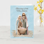 Weihnachts-Segnungen Krippe Karte (Gelbe Blume)