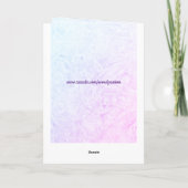 Weihnachts-Segnungen lila Frostdesign Karte (Rückseite)