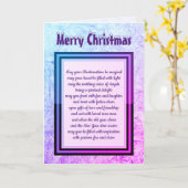 Weihnachts-Segnungen lila Frostdesign Karte (Gelbe Blume)