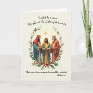 Weihnachts-Segnungen mit der Schrift der Weisen Karte