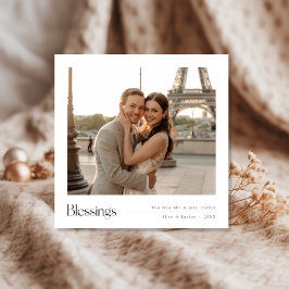 Weihnachts-Segnungen neu Vermählt Elegantes Ziel Feiertagskarte