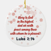 Weihnachts-Segnungen niedlich Flamingo Ornament (Hinten)