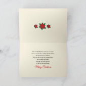 Weihnachts-Segnungen Pastor Christlich Poinsettias Karte (Innenseite)