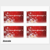 Weihnachts-Segnungen Rechteckiger Aufkleber (Blatt)