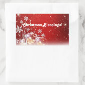 Weihnachts-Segnungen Rechteckiger Aufkleber (Tasche)