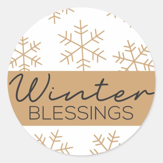Weihnachts-Segnungen Schneeflocken Dekorative Stic Runder Aufkleber (Vorderseite)