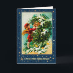 Weihnachts-Segnungen. Vintage Christmas Angel Feiertagskarte<br><div class="desc">Weihnachts-Segnungen. Weihnachtsgel Weihnachtskarte individuell anpassbar Weihnachtskarten. Matching Karten und Geschenke erhältlich in der Weihnachts- und Neujahrskategorie / Vintage Kunst Kategorie unseres Stores.</div>