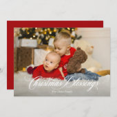 Weihnachts-Segnungen Weihnachtskarte Feiertagskarte (Vorne/Hinten)