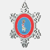 Weihnachts-Shane Schneeflocken Zinn-Ornament (Rechts)