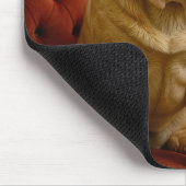 Weihnachts-Shar-Pei mit Santa-Hut Mousepad (Ecke)