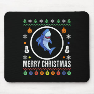 Weihnachts-Shark-Hässlicher-Schw Weihnachten Stric Mousepad