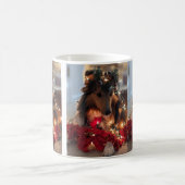 Weihnachts-Sheltie-Tasse Kaffeetasse (Mittel)