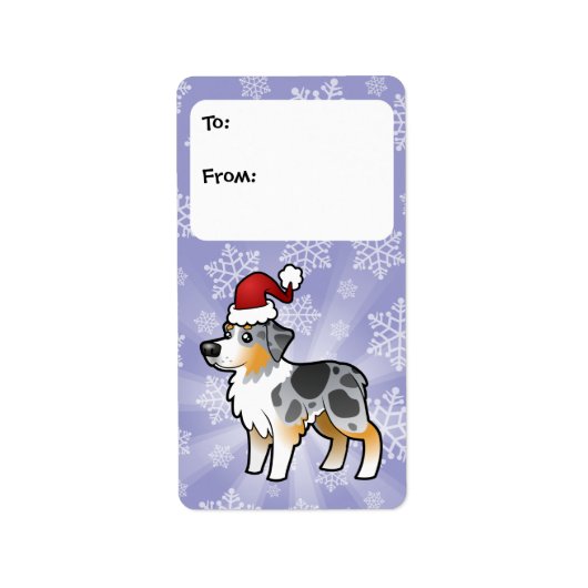 Weihnachts-Shepherd-Gift-Tags Adressaufkleber (Vorne)