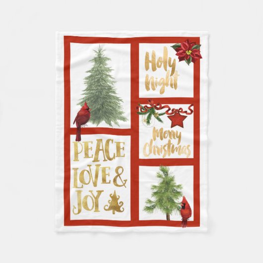 Weihnachts-Sherpa-Blanket Fleecedecke (Vorderseite)