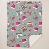 Weihnachts-Sherpa-Blanket Sherpadecke (Vorderseite)
