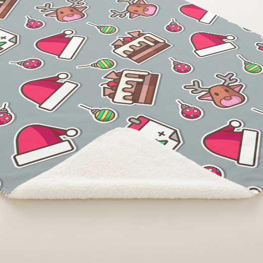 Weihnachts-Sherpa-Blanket Sherpadecke (3/4)