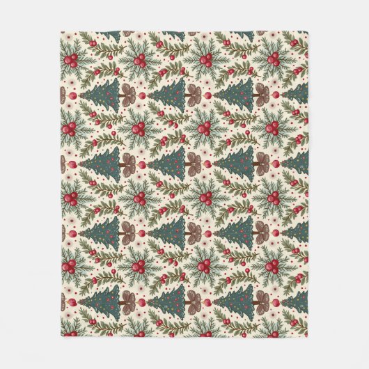 Weihnachts-Sherpa-Blankets Fleecedecke (Vorderseite)