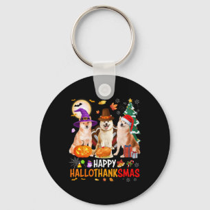 Weihnachts Shiba Inu Santa Halloween Happy Halloth Schlüsselanhänger