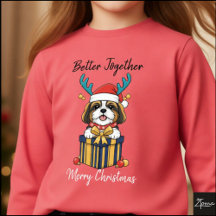 Weihnachts-Shih-Tzu-Rentier-Schal-Geschenk