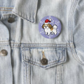 Weihnachts Shih Tzu (Welpenschnitt) Button (Beispiel)