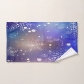 Weihnachts Shiny Snowflake Hintergrund Badhandtuch Set (Handtuch)