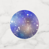 Weihnachts Shiny Snowflake Hintergrund Konfetti (Klein Vorderseite)