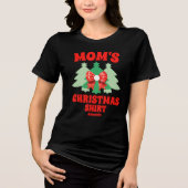 Weihnachts-Shirt der personalisierten Mama Tri-Blend Shirt (Vorderseite)