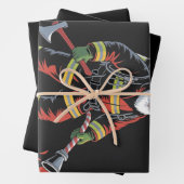 Weihnachts-Shirt des Feuerwehrmanns XMas Funny San Geschenkpapier Set (Beispiel)