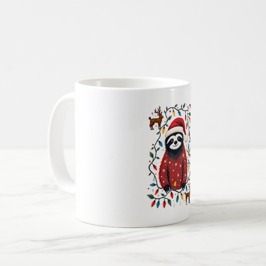 Weihnachts-Shirt für Faultierliebhaber Geschenk We Kaffeetasse (Vorderseite Links)