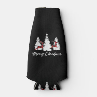 Weihnachts-Shirt für Frauen Büffel Karo Hirsch Flaschenkühler