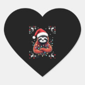 Weihnachts-Shirt für Sloth Lover-Geschenk Santa Bu Herz-Aufkleber (Vorderseite)