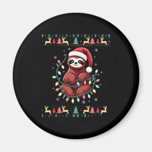 Weihnachts-Shirt für Sloth Lover-Geschenk Santa Bu Magnet
