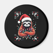Weihnachts-Shirt für Sloth Lover-Geschenk Santa Bu Magnet (Vorne)