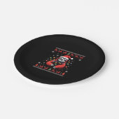 Weihnachts-Shirt für Sloth Lover-Geschenk Santa Bu Pappteller (Schrägansicht)