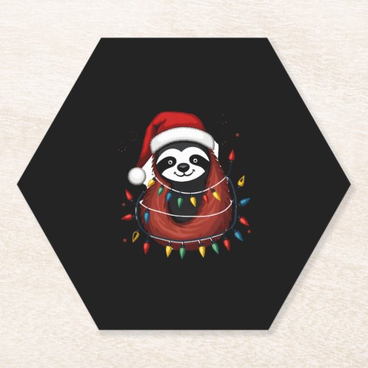 Weihnachts-Shirt für Sloth Lover-Geschenk Santa Bu Untersetzer (Vorderseite)