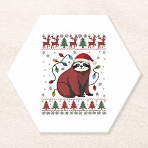 Weihnachts-Shirt für Sloth Lover-Geschenk Santa Bu Untersetzer