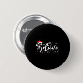 Weihnachts-Shirt - Glaube den Weihnachtsmann an Ch Button (Vorne & Hinten)