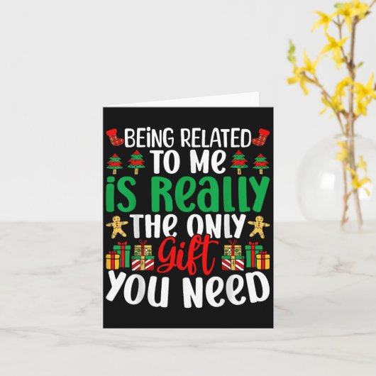 Weihnachts-Shirt in Beziehung zu mir Xmas T-Shirt  Karte (Gelbe Blume)