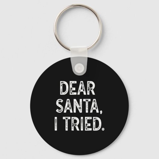 Weihnachts-Shirt - Liebe Weihnachtsmann hat es ver Schlüsselanhänger (Vorderseite)