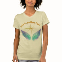 Weihnachts-Shirt mit Nordlicht-Motiv 
