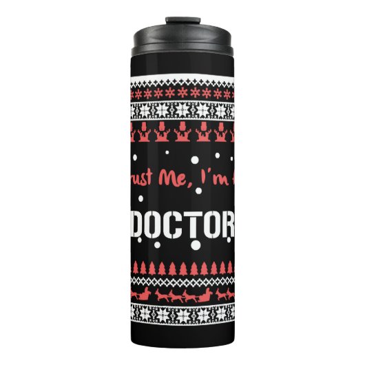 Weihnachts-Shirt Thermosbecher (Vorderseite)