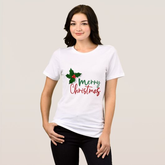 Weihnachts-Shirt Tri-Blend Shirt (Vorderseite voll)