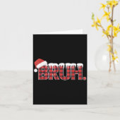 Weihnachts-Shirts für Frauen Bruh Red Kariert Buff Karte (Gelbe Blume)