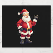 Weihnachts-Shirts für Jungs Kinder, die Weihnachte Schaumweinetikett (Einzelnes Label)