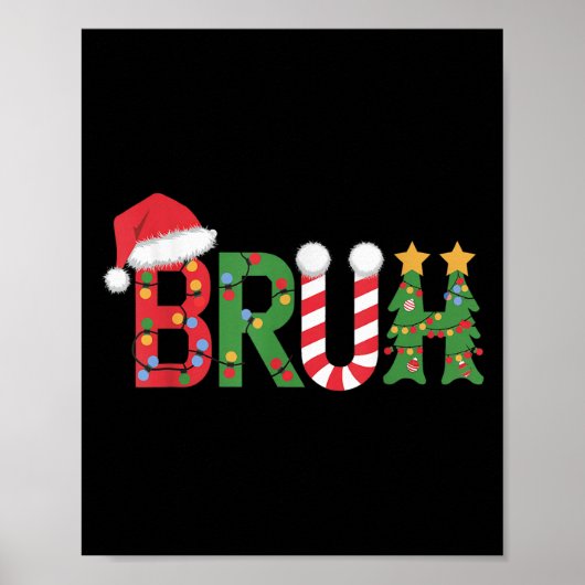 Weihnachts-Shirts für Kinder-Jungen Bruh Funny Chr Poster (Vorne)