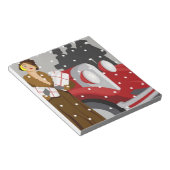 Weihnachts-Shopping im Schnee Notizblock (angewinkelt)