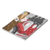 Weihnachts-Shopping im Schnee Notizblock (Rotiert)