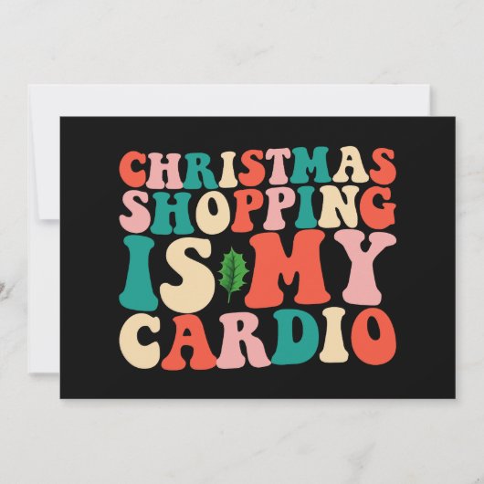 Weihnachts-Shopping ist mein Cardio-Urlaub Einladung (Vorderseite)